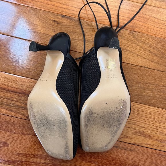 Gia Couture (recently rebranded as GIABORGHINI) strappy net/mesh heels - Picture 4 of 5